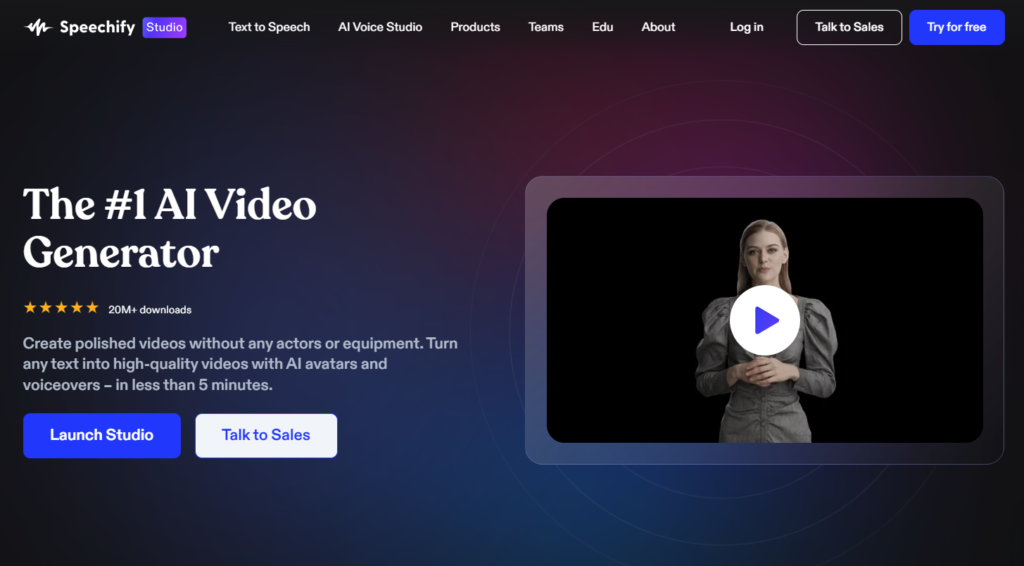 speechify the Best AI video Generator